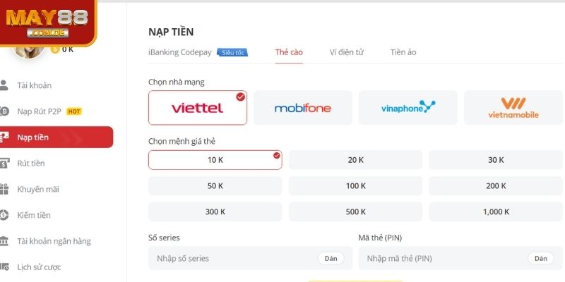 Nạp Tiền MAY88 3 Một số lưu ý giúp quá trình nạp tiền MAY88 thành công